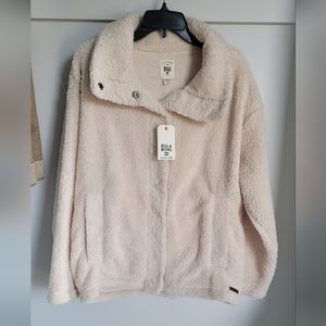 Billabong Faux Fur Jacket Size Large NWT